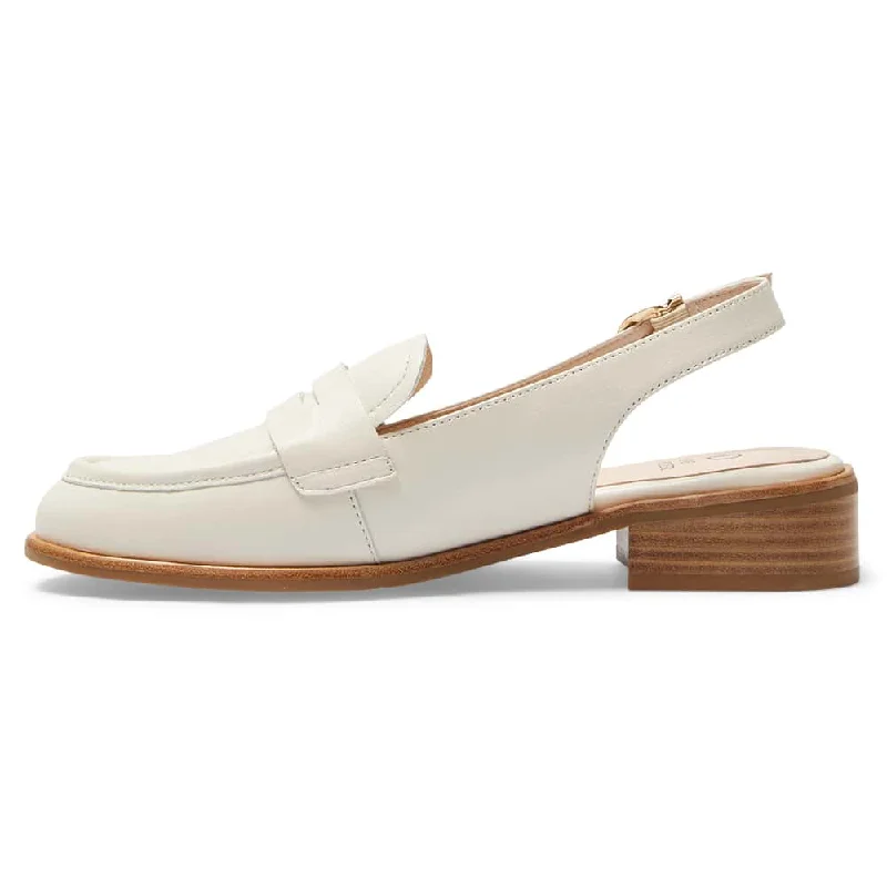 Kenzie Loafer in Ivory Leather