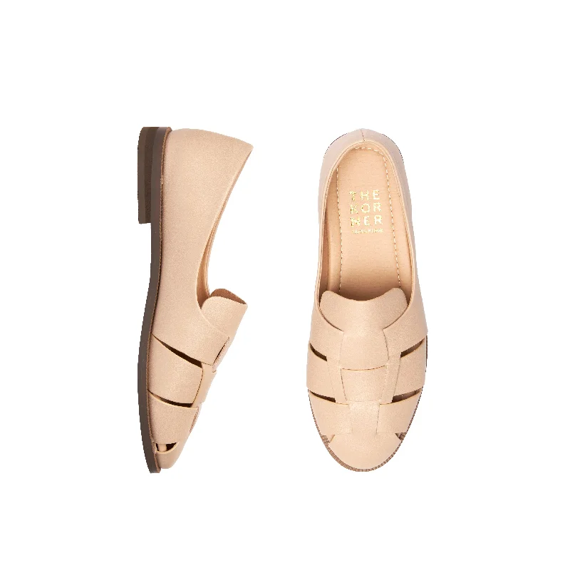 Kris Leather Loafers - Nude ( BEIN )