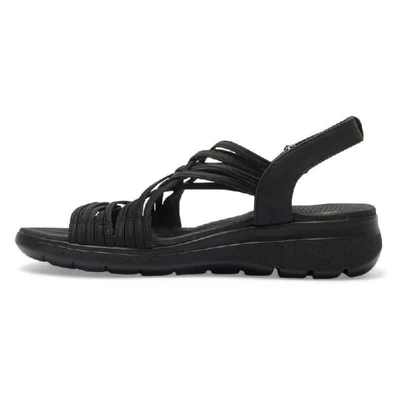 Luna Sandal in Black On Black