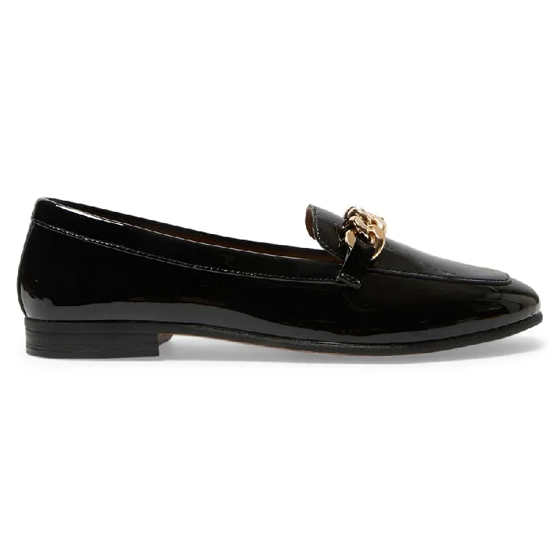 Lyla Loafer in Black Patent