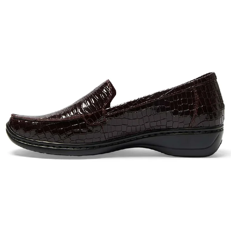 Maestro Loafer in Wine Patent Croc Croc