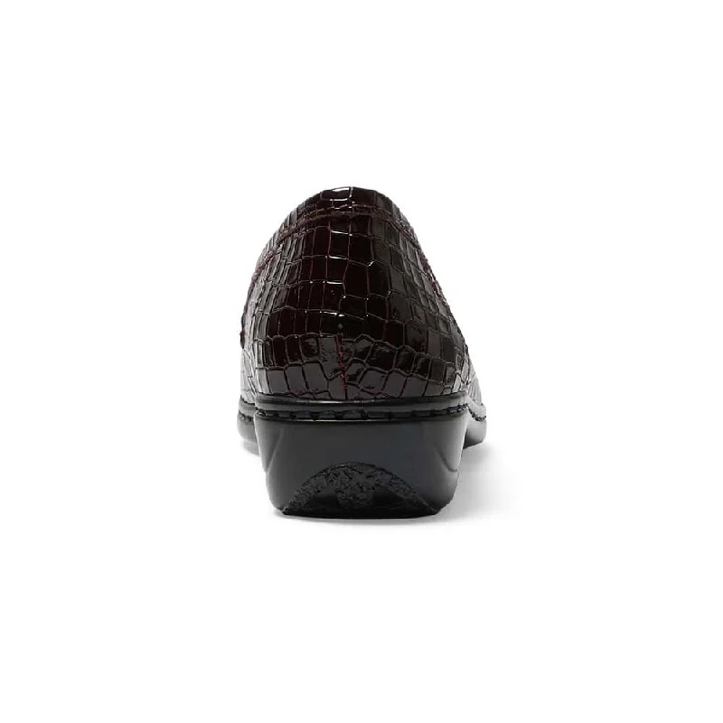 Maestro Loafer in Wine Patent Croc Croc