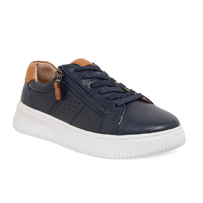 Novella Sneaker in Navy Leather