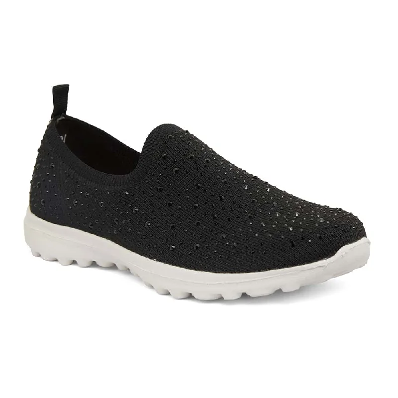 Parlour Sneaker in Black Diamante