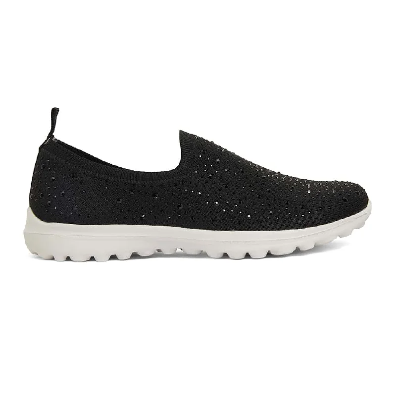 Parlour Sneaker in Black Diamante