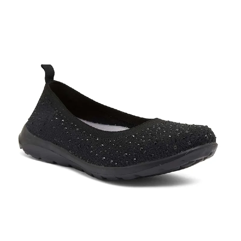 Patrice Sneaker in Black Diamante