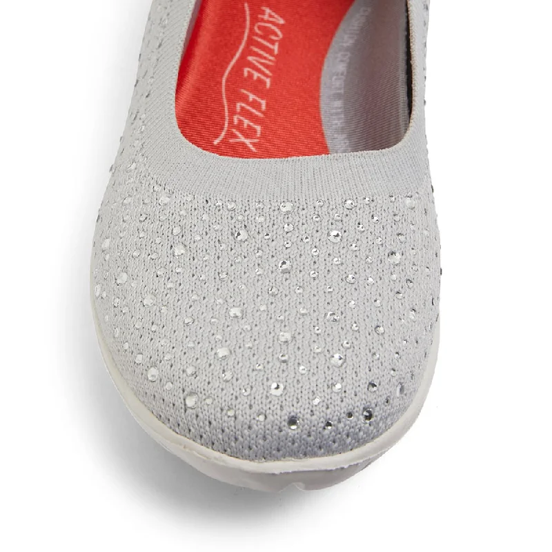 Patrice Sneaker in Light Grey Diamante