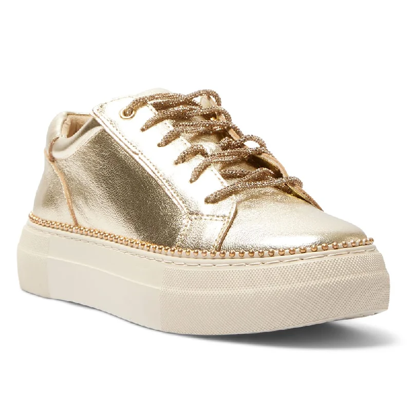 Persia Sneaker in Gold Nappa Leather