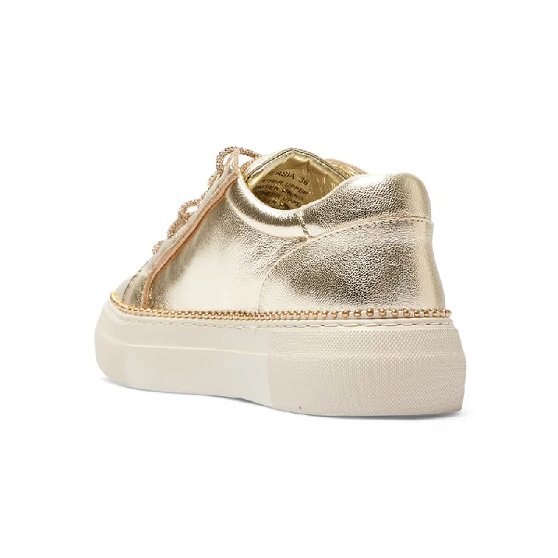 Persia Sneaker in Gold Nappa Leather