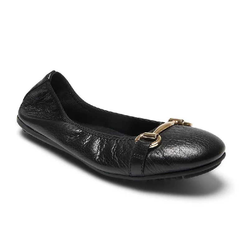 Pilgrim Flat in Black Leather