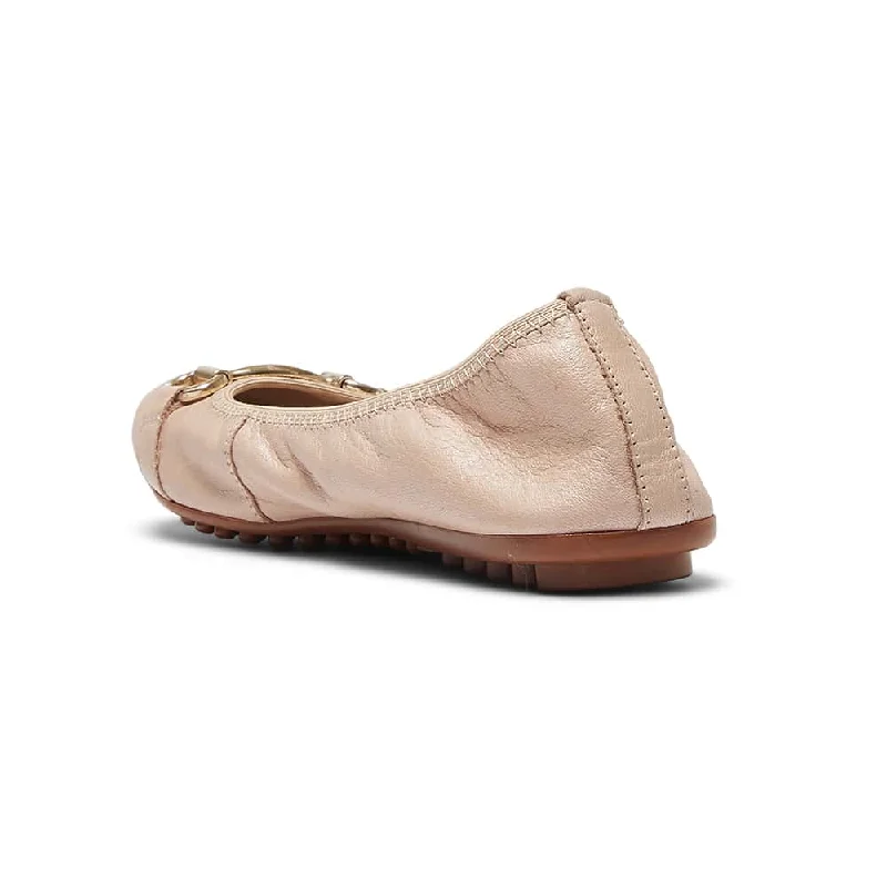 Pilgrim Flat in Blush Leather