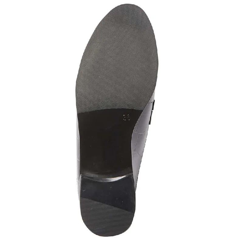 Pivot Loafer in Black Croc