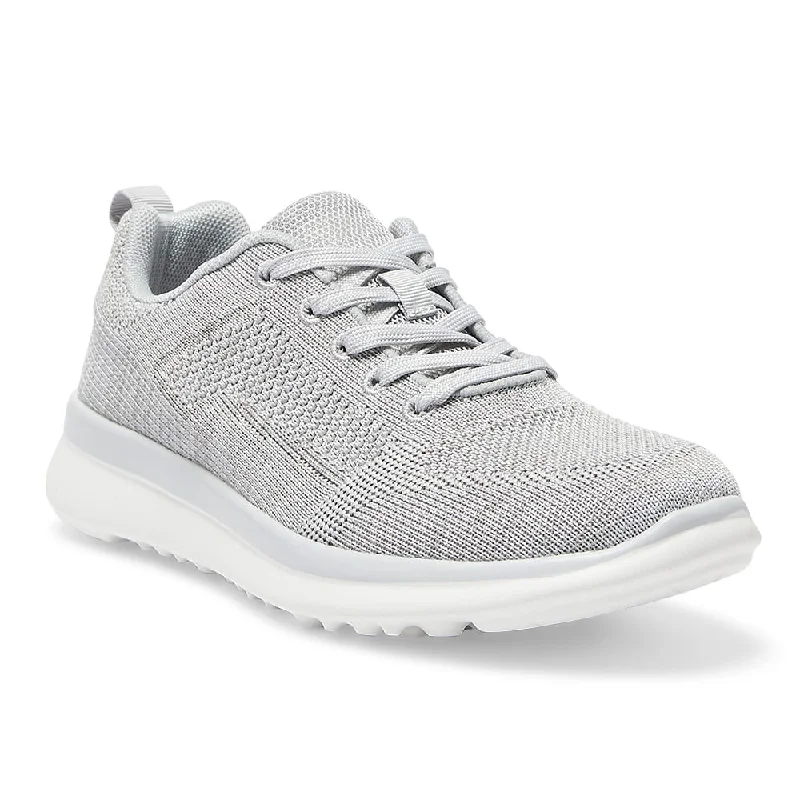 Quantum Sneaker in Light Grey Knit