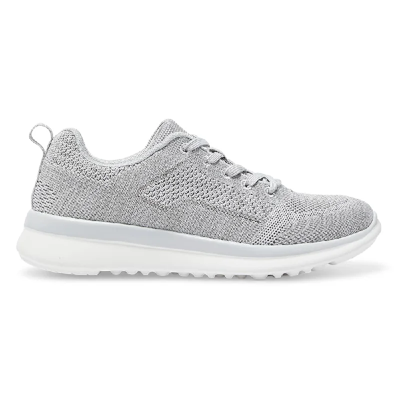 Quantum Sneaker in Light Grey Knit