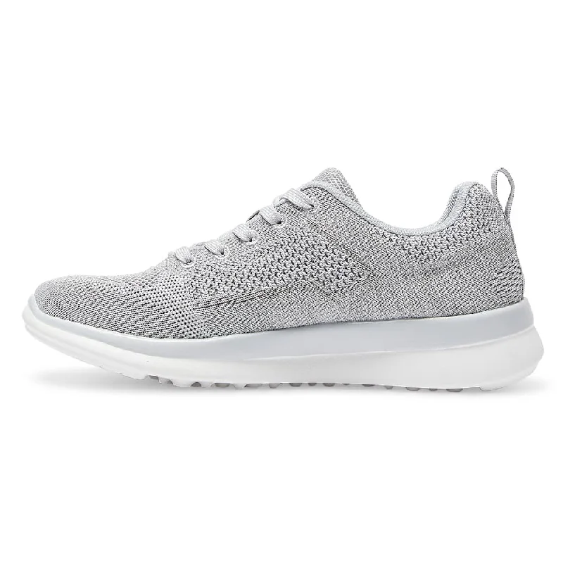 Quantum Sneaker in Light Grey Knit