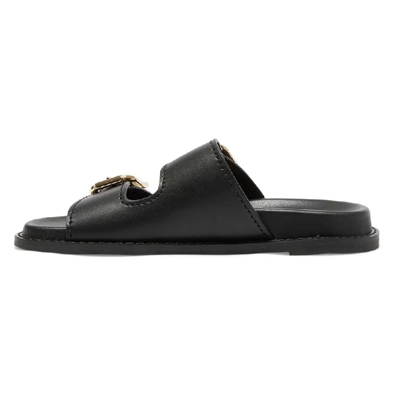 Randall Slide in Black Leather