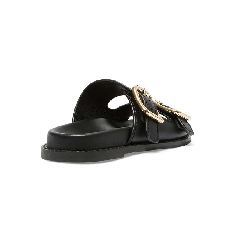 Randall Slide in Black Leather