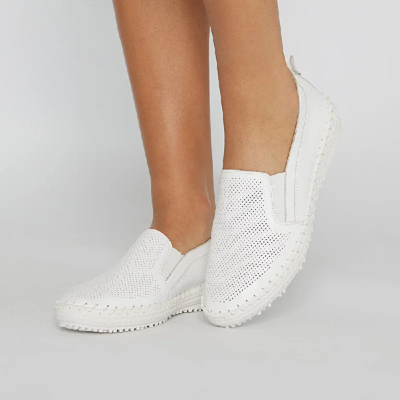 Riva Sneaker in White Leather