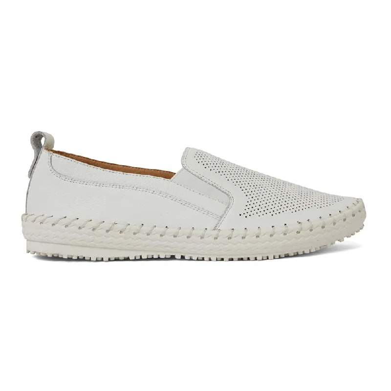 Riva Sneaker in White Leather