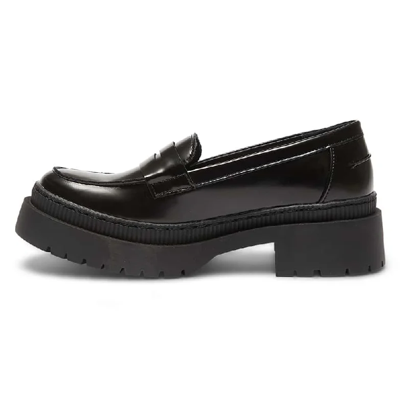 Sawyer Loafer in Black Hi Shine