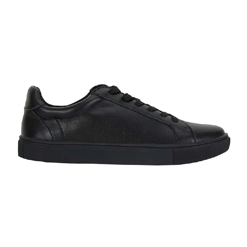 Serena Sneaker in Black On Black Leather