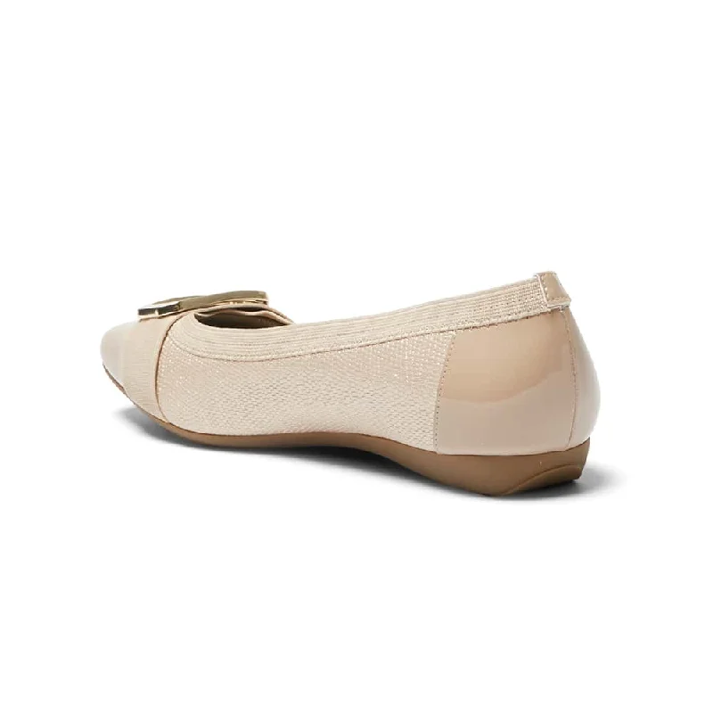 Tamsin Flat in Nude Patent