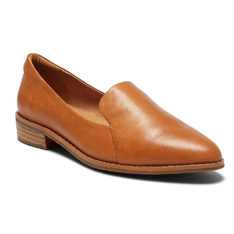 Tara Loafer in Tan Leather