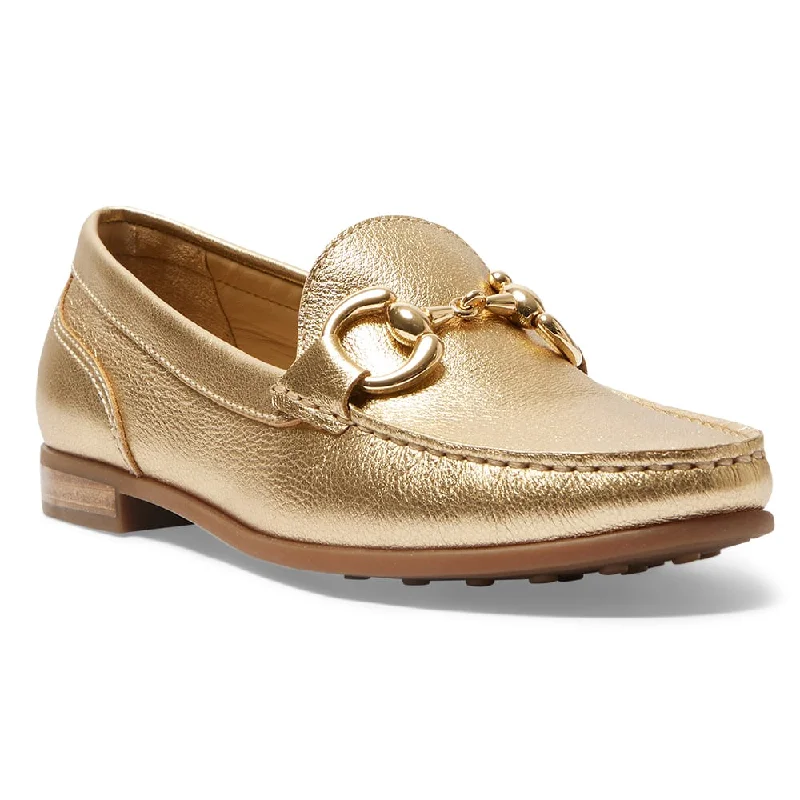 Tuscany Loafer in Gold Metallic Leather