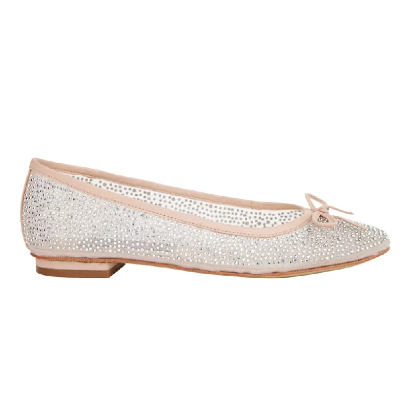 Twinkle Flat in Blush Satin