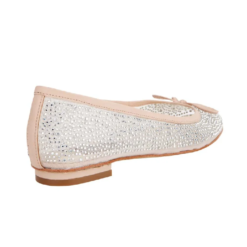 Twinkle Flat in Blush Satin