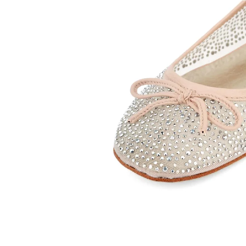 Twinkle Flat in Blush Satin