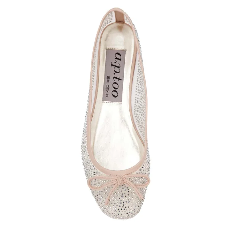 Twinkle Flat in Blush Satin