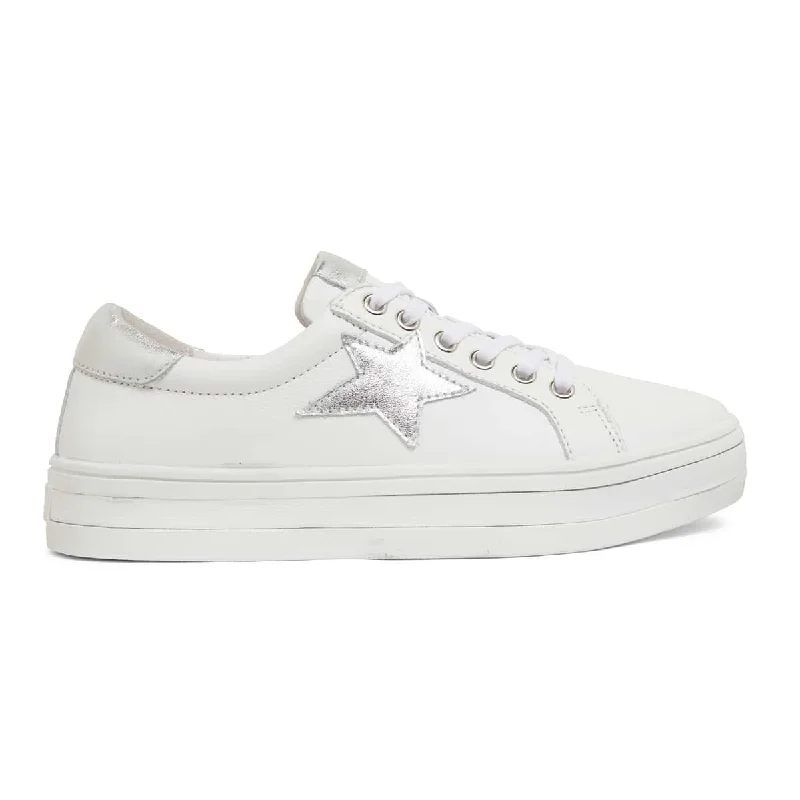 Ultra Sneaker in Silver And White Leather