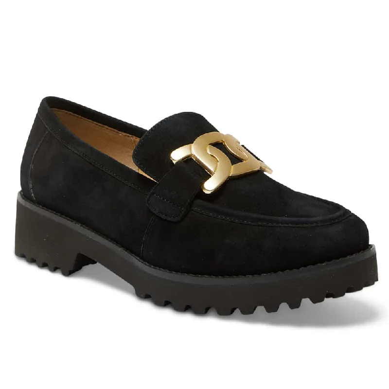 Valley Loafer in Black Suede