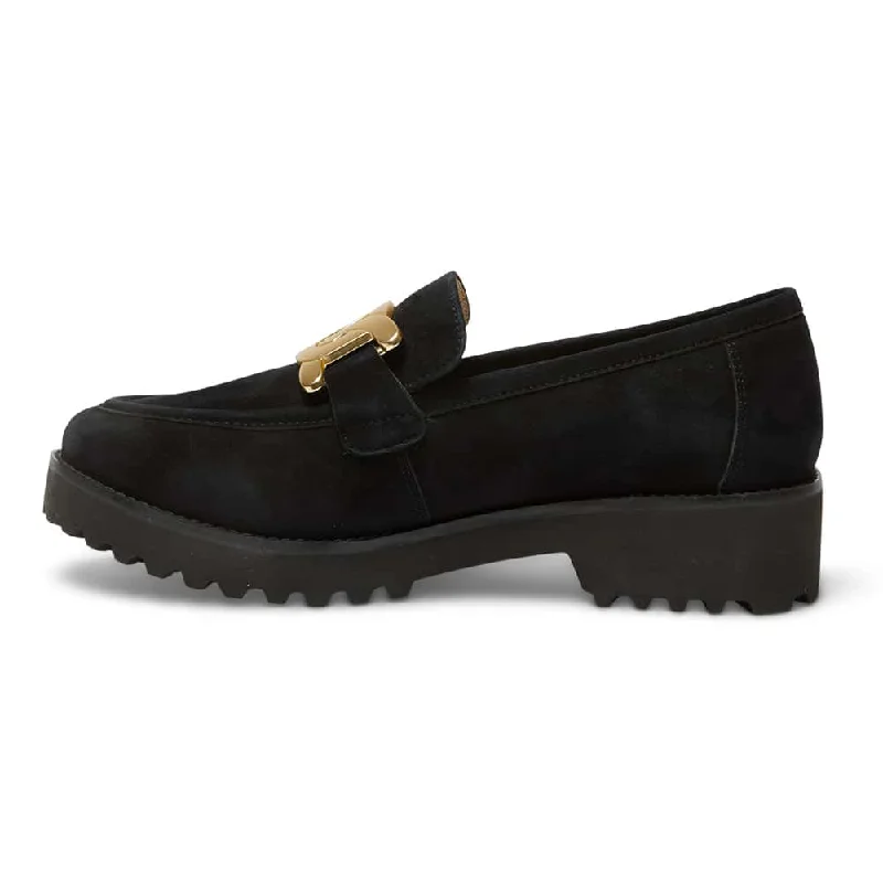 Valley Loafer in Black Suede