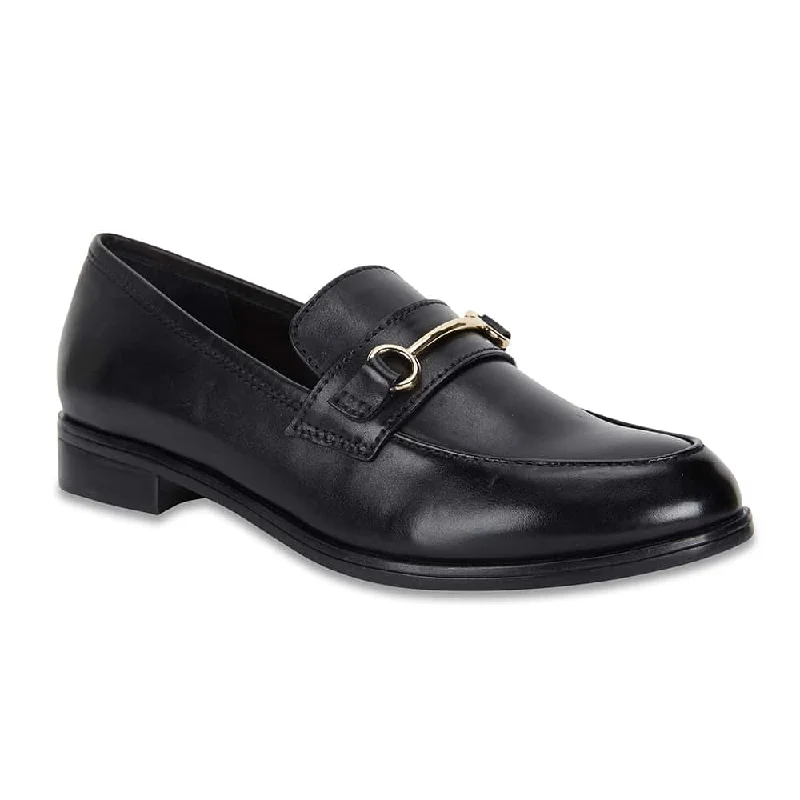 Wallis Loafer in Black Hi Shine Leather