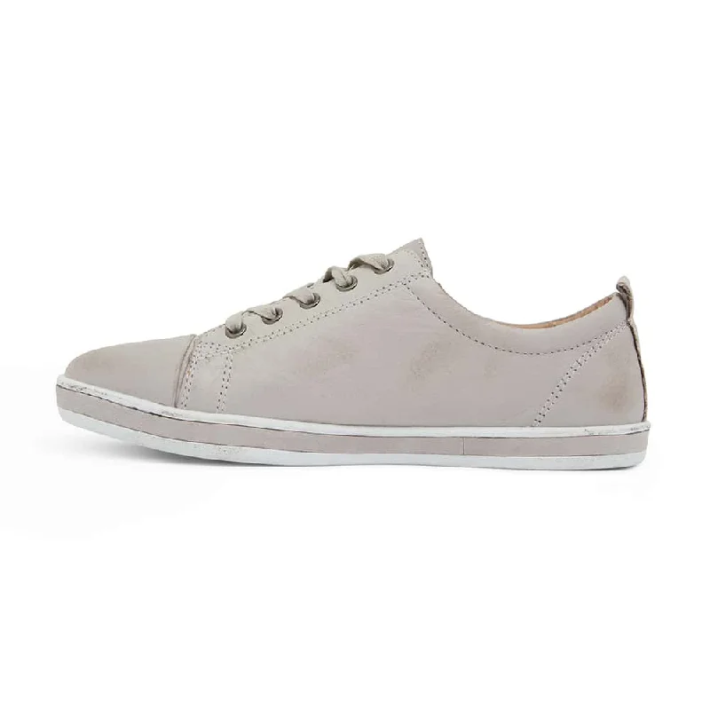 Whisper Sneaker in Light Grey Leather