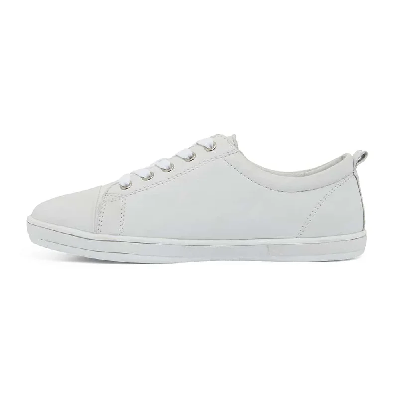 Whisper Sneaker in White Leather